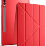 Uray store Samsung Galaxy X510 Tab S9 FE 11 Kılıf Kalemlikli Mars Tablet Kılıfı - Kırmızı
