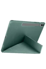 Uray store Samsung Galaxy X510 Tab S9 FE 11 Kılıf Kalemlikli Mars Tablet Kılıfı - Koyu Yeşil - Görsel 2