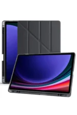 Uray store Samsung Galaxy X510 Tab S9 FE 11 Kılıf Kalemlikli Mars Tablet Kılıfı - Siyah - Görsel 4