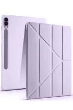 Uray store Samsung Galaxy X610 Tab S9 FE Plus 12.4 Kılıf Kalemlikli Mars Tablet Kılıfı - Lila