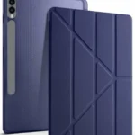 Uray store Samsung Galaxy X610 Tab S9 FE Plus 12.4 Kılıf Kalemlikli Mars Tablet Kılıfı - Lacivert