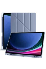 Uray store Samsung Galaxy X610 Tab S9 FE Plus 12.4 Kılıf Kalemlikli Mars Tablet Kılıfı - Lavender - Görsel 4