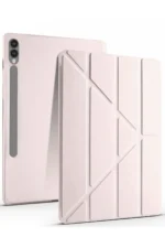Uray store Samsung Galaxy X610 Tab S9 FE Plus 12.4 Kılıf Kalemlikli Mars Tablet Kılıfı - Rose Gold