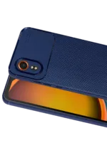Uray store Samsung Galaxy XCover 7 Kılıf Auto Focus Karbon Kapak - Lacivert - Görsel 2