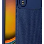 Uray store Samsung Galaxy XCover 7 Kılıf Auto Focus Karbon Kapak - Lacivert