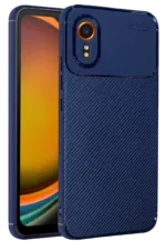 Uray store Samsung Galaxy XCover 7 Kılıf Auto Focus Karbon Kapak - Lacivert