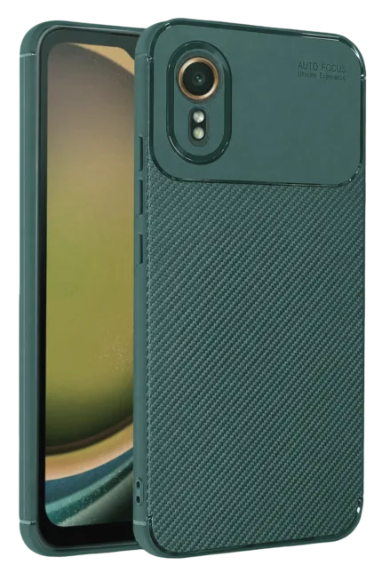 Uray store Samsung Galaxy XCover 7 Kılıf Auto Focus Karbon Kapak - Yeşil