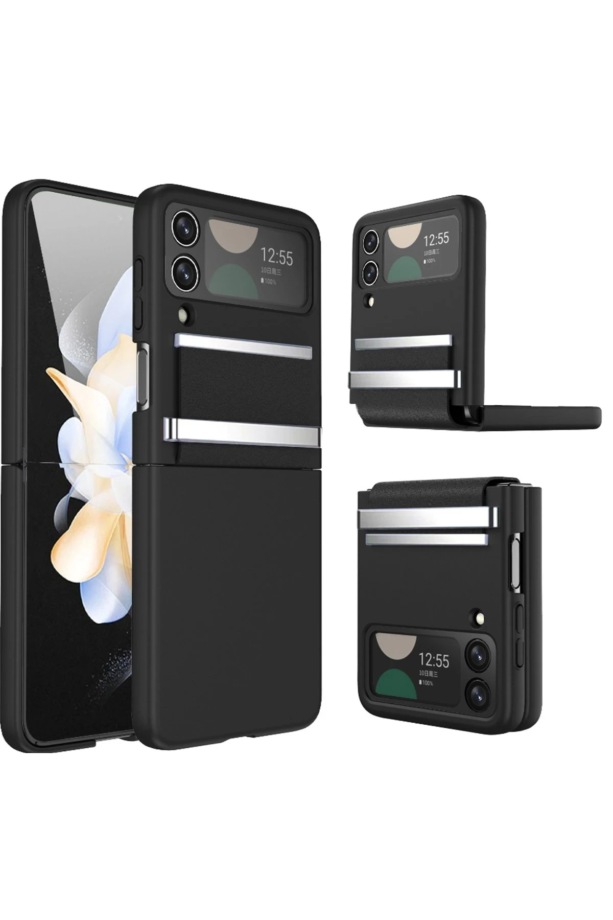newface-samsung-galaxy-z-flip-3-kilif-belt-flip-kapak-siyah-default Uray store Samsung Galaxy Z Flip 3 Kılıf Belt Flip Kapak - Siyah - Görsel 1