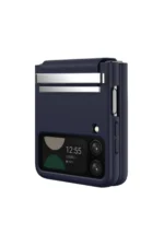 Uray store Samsung Galaxy Z Flip 4 Kılıf Belt Flip Kapak - Lacivert - Görsel 5