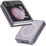 Uray store Samsung Galaxy Z Flip 5 Kılıf Magneticsafe Şeffaf Silikon - Şeffaf
