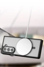 Uray store Samsung Galaxy Z Fold 5 Kılıf Blur Fold Magsafe Kapak - Siyah - Görsel 5