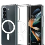 Uray store Samsung Galaxy Z Fold 5 Kılıf Magneticsafe Şeffaf Silikon - Şeffaf