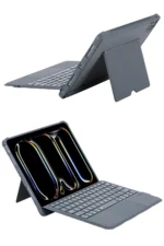 Uray store Apple T5504D iPad Pro 11 (2024) Kılıf Palermo Ledli Klavyeli Standlı Tablet Kılıfı - Siyah - Görsel 4