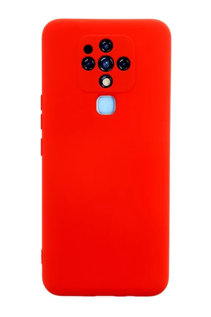 Uray store Tecno Camon 16 Kılıf Nano içi Kadife Silikon - Kırmızı