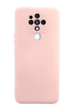 Uray store Tecno Camon 16 Kılıf Nano içi Kadife Silikon - Pudra