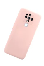 Uray store Tecno Camon 16 Kılıf Nano içi Kadife Silikon - Pudra - Görsel 3