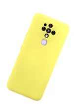 Uray store Tecno Camon 16 Kılıf Nano içi Kadife Silikon - Sarı - Görsel 3
