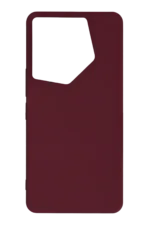 Uray store Tecno Camon 20 Pro 5G Kılıf First Silikon - Bordo - Görsel 2