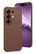 Uray store Tecno Camon 50 Pro 5G Auto Focus Karbon Kapak - Kahverengi