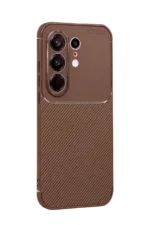 Uray store Tecno Camon 50 Pro 5G Auto Focus Karbon Kapak - Kahverengi - Görsel 3
