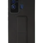 Uray store Tecno Pova Neo Kılıf Mega Standlı Silikon - Siyah