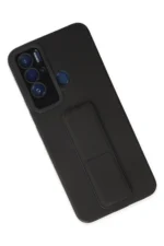 Uray store Tecno Pova Neo Kılıf Mega Standlı Silikon - Siyah - Görsel 3