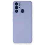 Uray store Tecno Pova Neo Kılıf Nano içi Kadife Silikon - Lila