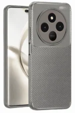 Uray store Tecno Spark 30 Kılıf Auto Focus Karbon Kapak - Gri