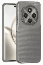 Uray store Tecno Spark 30C Kılıf Auto Focus Karbon Kapak - Gri