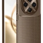Uray store Tecno Spark 30C Kılıf Auto Focus Karbon Kapak - Kahverengi