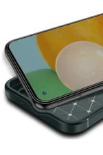 Uray store Tecno Spark 30C Kılıf Auto Focus Karbon Kapak - Koyu Yeşil - Görsel 3