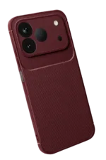 Uray store Tecno Spark 50 4G Auto Focus Karbon Kapak - Bordo - Görsel 2