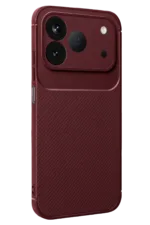 Uray store Tecno Spark 50 4G Auto Focus Karbon Kapak - Bordo