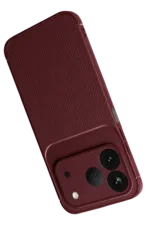 Uray store Tecno Spark 50 4G Auto Focus Karbon Kapak - Bordo - Görsel 3