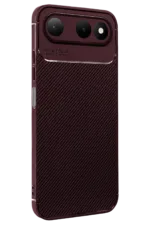 Uray store Tecno Spark 50 5G Auto Focus Karbon Kapak - Bordo