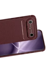 Uray store Tecno Spark Slim 5G Auto Focus Karbon Kapak - Bordo - Görsel 2
