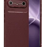Uray store Tecno Spark Slim 5G Auto Focus Karbon Kapak - Bordo