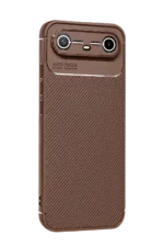 Uray store Tecno Spark Slim 5G Auto Focus Karbon Kapak - Kahverengi - Görsel 3