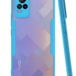Uray store Vivo V21e Kılıf Platin Silikon - Mavi