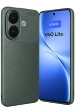 Uray store Vivo V60 Lite Auto Focus Karbon Kapak - Koyu Yeşil