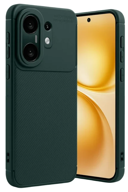 Uray store Vivo X200 FE Auto Focus Karbon Kapak - Koyu Yeşil