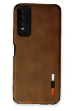 Uray store Vivo Y11S Kılıf Loop Deri Silikon - Kahverengi
