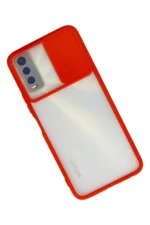 Uray store Vivo Y11S Kılıf Palm Buzlu Kamera Sürgülü Silikon - Kırmızı - Görsel 2