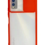 Uray store Vivo Y11S Kılıf Palm Buzlu Kamera Sürgülü Silikon - Kırmızı