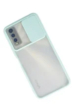 Uray store Vivo Y11S Kılıf Palm Buzlu Kamera Sürgülü Silikon - Turkuaz - Görsel 2