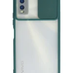 Uray store Vivo Y11S Kılıf Palm Buzlu Kamera Sürgülü Silikon - Yeşil