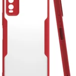 Uray store Vivo Y11S Kılıf Platin Silikon - Kırmızı