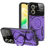 Uray store Vivo Y16 Kılıf Joy Lens Standlı Kapak - Mor