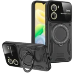 Uray store Vivo Y16 Kılıf Joy Lens Standlı Kapak - Siyah