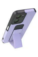 Uray store Vivo Y16 Kılıf Mega Standlı Silikon - Lila - Görsel 4